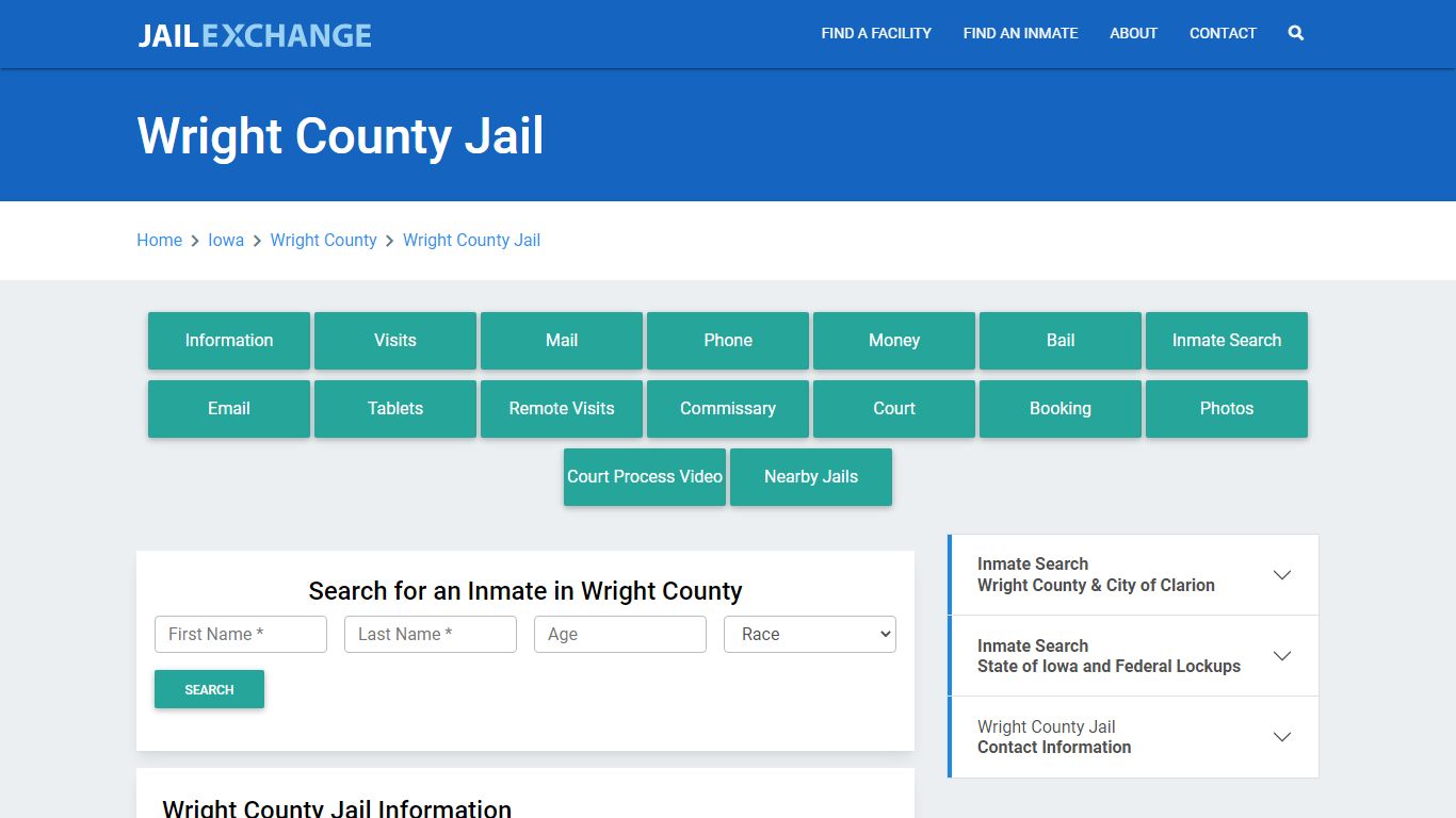 Wright County Jail Roster Lookup, IA, Inmate Search